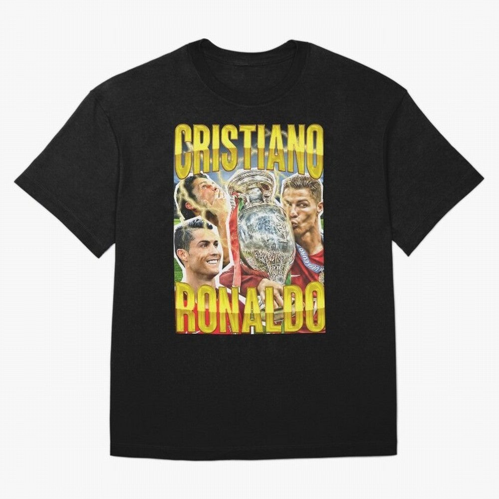 Ronaldo Siuuu Celebration Silhouette Design For Football Fans, Gift For Soccer Enthusiasts Oversized T-Shirt Keep the Legacy of FIFA World Cup 2026 Spirit, Filled with England and Germany, Messi, Neymar and Mbappe, Football Passion, Legendary