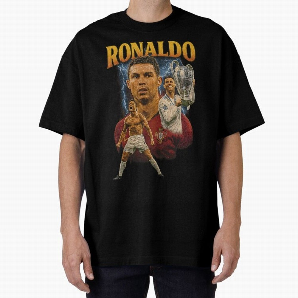 Ronaldo Champion Victory Design For Football Fans Gift For Soccer Supporters Oversized T-Shirt Make Every Kick Count in FIFA World Cup 2026 Group Stage Made for Cristiano Ronaldo, Netherlands Energy, Global Supporter Spirit, Legendary Goals,