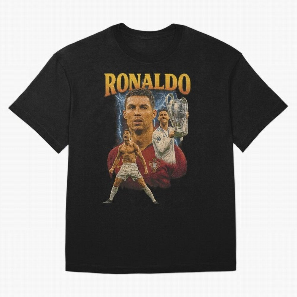 Ronaldo Champion Victory Design For Football Fans Gift For Soccer Supporters Oversized T-Shirt Make Every Kick Count in FIFA World Cup 2026 Group Stage Made for Cristiano Ronaldo, Netherlands Energy, Global Supporter Spirit, Legendary Goals,