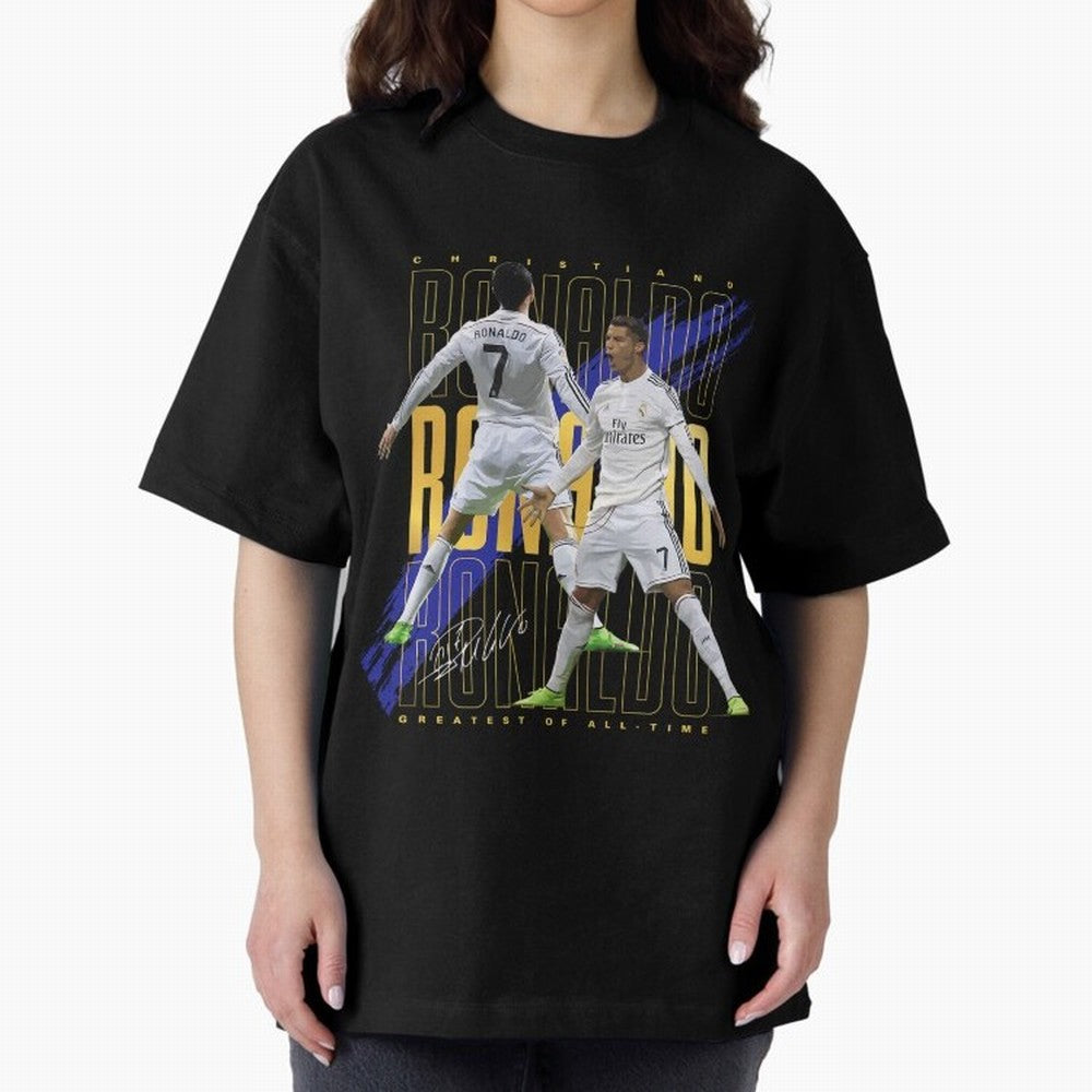 Ronaldo Soccer Legend Design For Football Fans Gift For Sports Enthusiasts Oversized T-Shirt Bring Stadium Energy to Match Day Hype around FIFA World Cup 2026 USA Canada Mexico, Mbappe, Germany, Champion Mindset, Group Stage Buzz, Knockout Tension