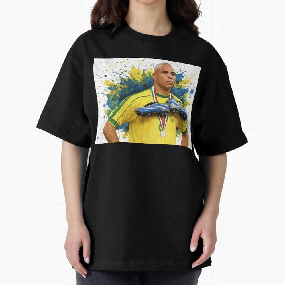 Ronaldo, O Fen?meno Oversized T-Shirt Honor Champions and Dreams in Global Football Passion for FIFA World Cup 2026 USA Canada Mexico, Centered on Haaland, Spain and Netherlands, Match Day Excitement, Supporter Culture, Golden Goals and Global
