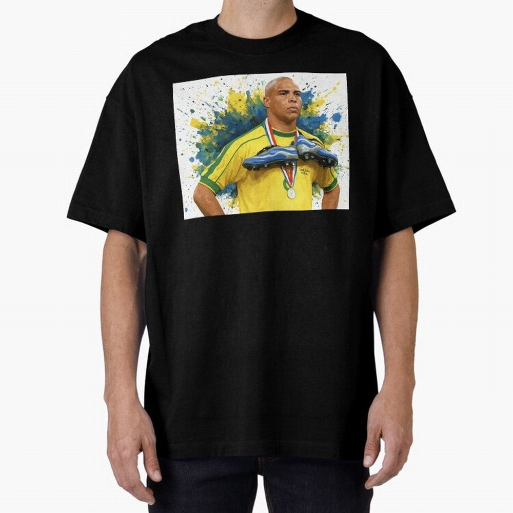 Ronaldo, O Fen?meno Oversized T-Shirt Honor Champions and Dreams in Global Football Passion for FIFA World Cup 2026 USA Canada Mexico, Centered on Haaland, Spain and Netherlands, Match Day Excitement, Supporter Culture, Golden Goals and Global
