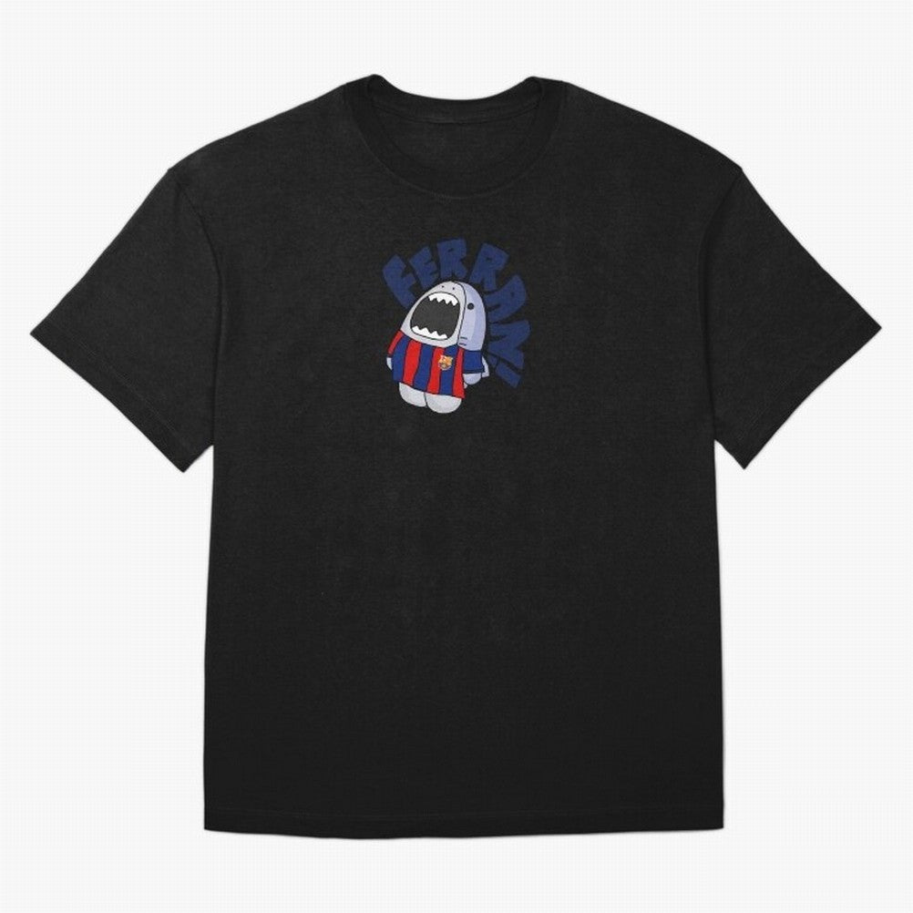 Ferran shark sticker Oversized T-Shirt Support Your Favorite Stars during FIFA World Cup 2026 Group Stage for Fans of Mbappe and France and Portugal, Bringing Vintage Soccer Flavor, Modern Football Stars, National Flags and Final Night Emotion;