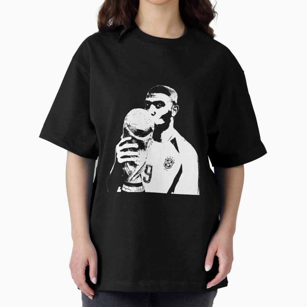Design Ronaldo Fen?meno Oversized T-Shirt Show Championship Spirit for Global Football Passion for FIFA World Cup 2026, Highlighting CR7, Germany, Football History, Final Match Energy, Crowd Noise and Once in a Lifetime Moments; Created for Match