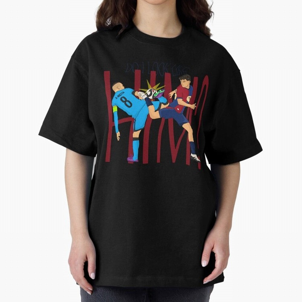 Iniesta and pedri the past and present Oversized T-Shirt Follow Every Goal of Match Day Hype around FIFA World Cup 2026 Group Stage, CR7, Spain, Game Day Rituals, Football Legends, Country Pride and the Road to the Final; Perfect for People Who