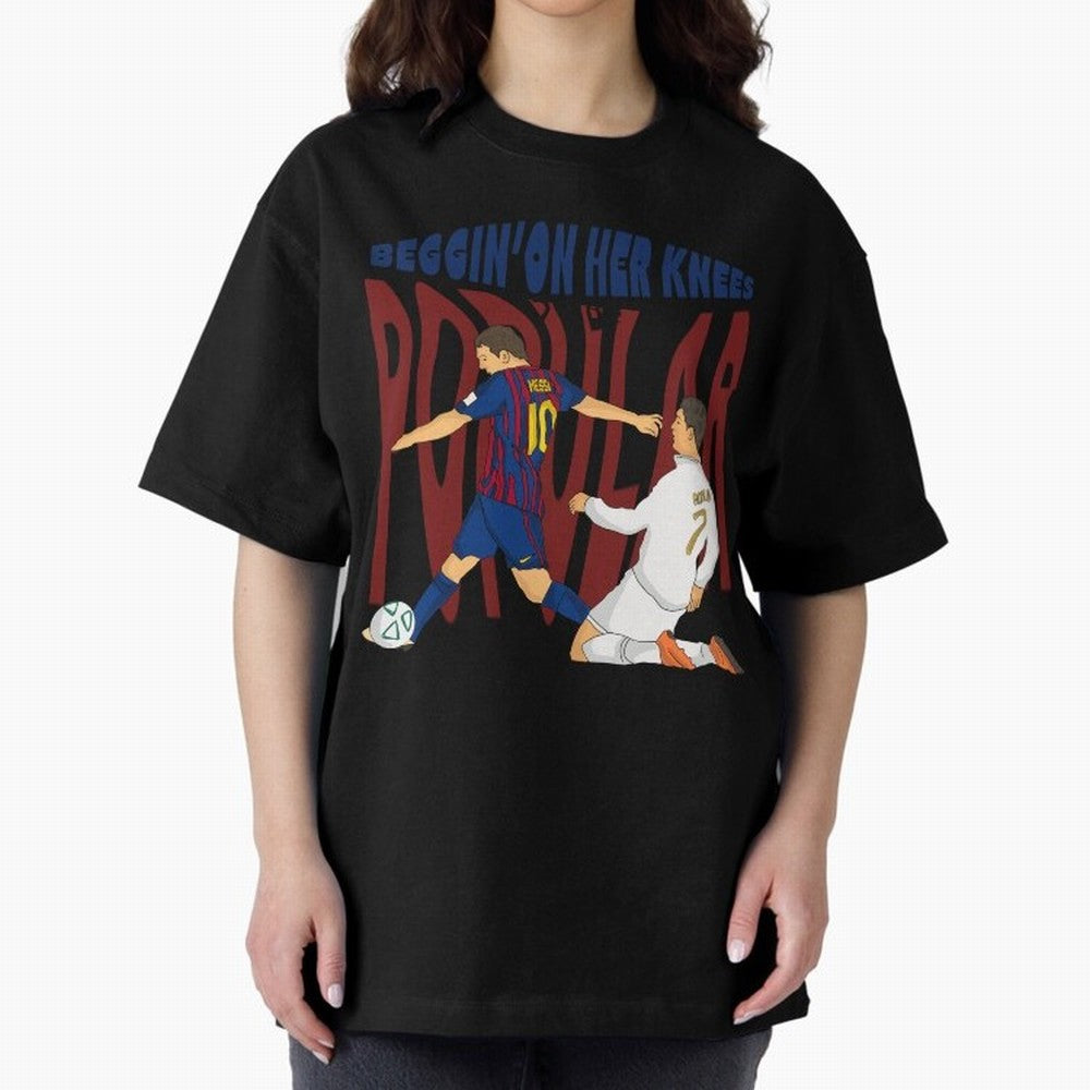 Messi and Ronaldo elclassico moment Oversized T-Shirt Bring a Vintage Feel to FIFA World Cup 2026 USA Canada Mexico for Fans of CR7 and Germany, Bringing Game Day Rituals, Football Legends, Country Pride and the Road to the Final; Created for Match