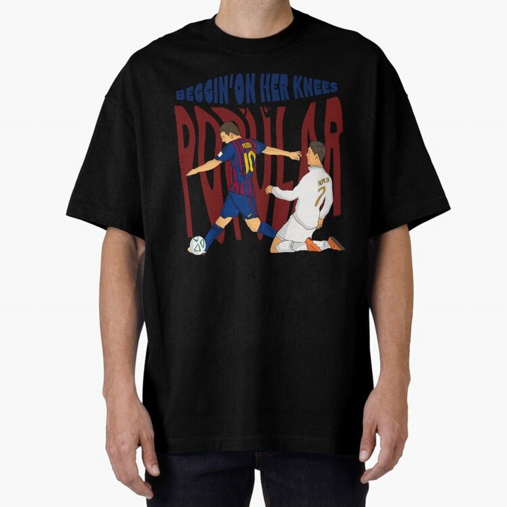 Messi and Ronaldo elclassico moment Oversized T-Shirt Bring a Vintage Feel to FIFA World Cup 2026 USA Canada Mexico for Fans of CR7 and Germany, Bringing Game Day Rituals, Football Legends, Country Pride and the Road to the Final; Created for Match