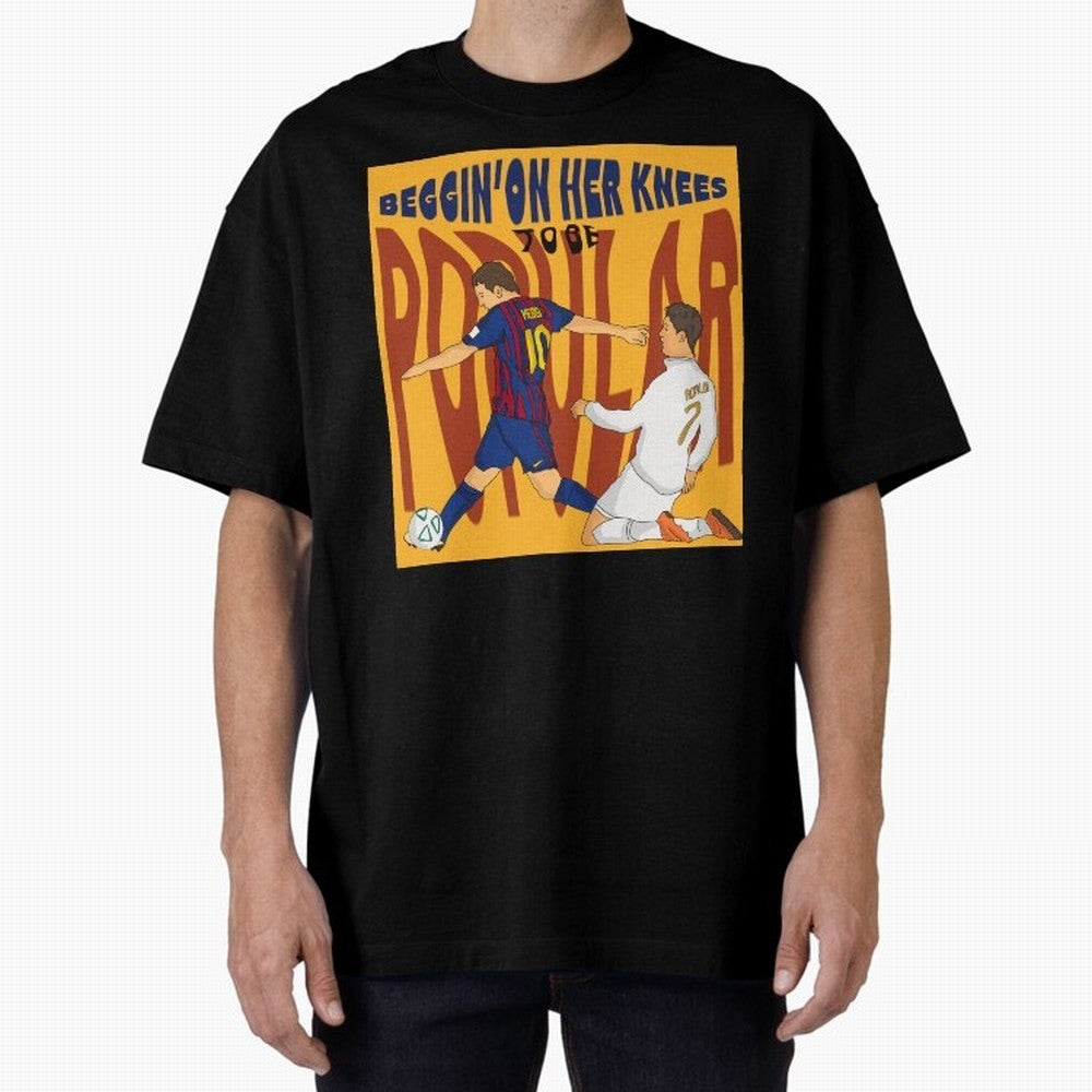Messi and Ronaldo el classico Oversized T-Shirt Relive FIFA World Cup 2026 Group Stage for Fans of Haaland and Mbappe and Brazil, Portugal and Argentina, Bringing Supporter Pride, Iconic Celebrations, Legendary Names and Global Match Day Energy;