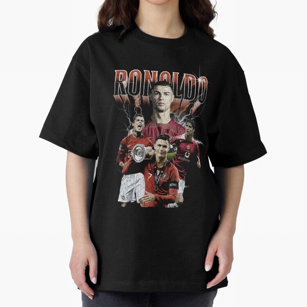 CR7 Vintage T-Shirt Oversized T-Shirt Feel the Trophy Chase of the FIFA World Cup 2026 Journey through Messi Highlights, Brazil Pride, Football Festival Excitement, Trophy Ambitions, Country Rivalries and Star Player Buzz; Ideal for Passionate Fans