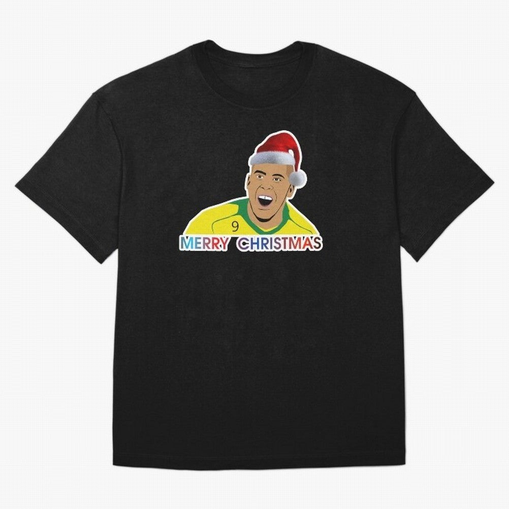 Ronaldo Christmas illustration Oversized T-Shirt Carry Match Day Hype around FIFA World Cup 2026 Group Stage, Mbappe and Neymar, Brazil, Portugal and Argentina, Tournament Hype, Historic Matchups, Family Viewing Parties and Global Sports Pride;