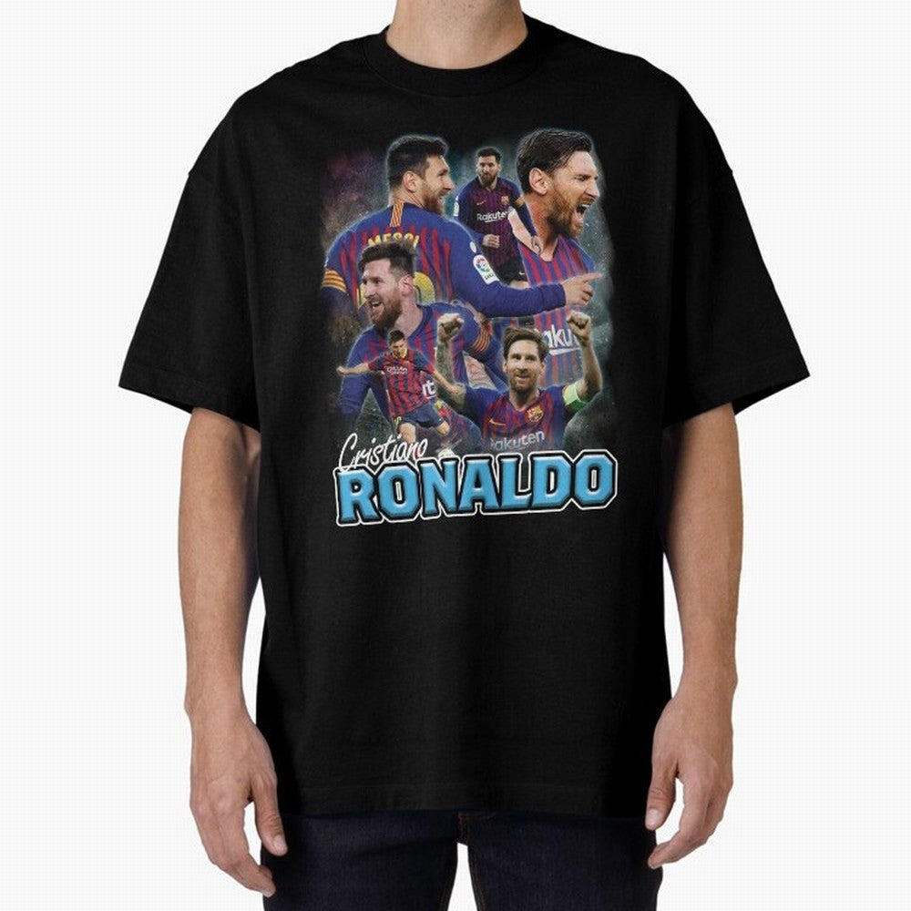 Ronaldo / Messi Pardoy Shirt Oversized T-Shirt Bring Global Tournament Vibes to Match Day Hype around FIFA World Cup 2026, CR7 and Messi, Brazil, Match Day Excitement, Supporter Culture, Golden Goals and Global Football Passion; Made for Die Hard