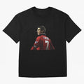 King of Manchester Eric Cantona Oversized T-Shirt Celebrate the Magic of Global Football Passion for FIFA World Cup 2026 USA Canada Mexico, Centered on Mbappe and Neymar, England, France and Netherlands, Global Supporter Spirit, Legendary Goals,