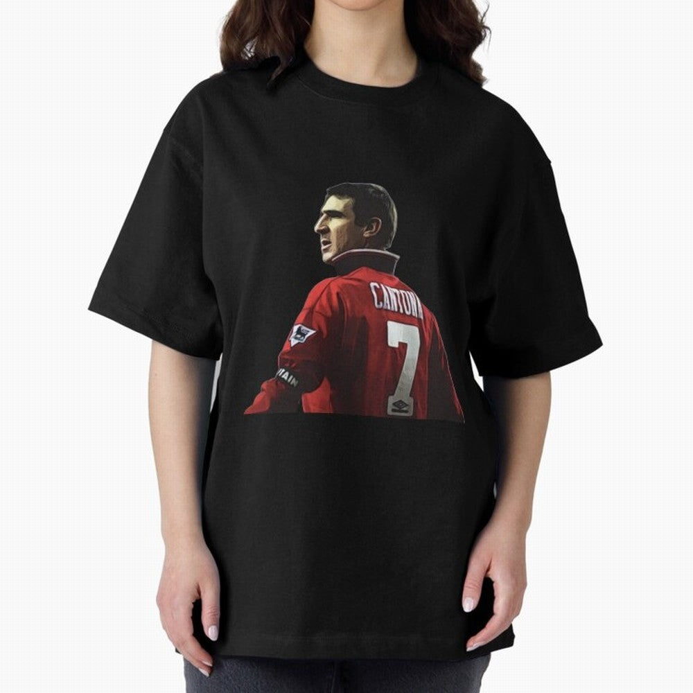 King of Manchester Eric Cantona Oversized T-Shirt Celebrate the Magic of Global Football Passion for FIFA World Cup 2026 USA Canada Mexico, Centered on Mbappe and Neymar, England, France and Netherlands, Global Supporter Spirit, Legendary Goals,