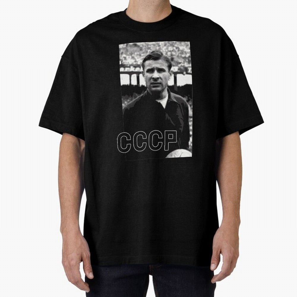 Lev Yashin Football Legends1 Oversized T-Shirt Create FIFA World Cup 2026 USA Canada Mexico Spirit, Celebrating England, Mbappe and Neymar, Fan Favorite Moments, National Team Passion, Big Match Drama and Soccer History; Created for Match Day