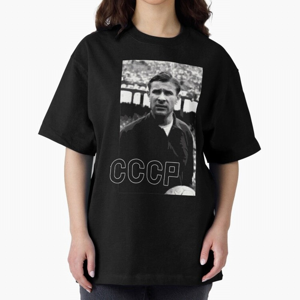 Lev Yashin Football Legends1 Oversized T-Shirt Create FIFA World Cup 2026 USA Canada Mexico Spirit, Celebrating England, Mbappe and Neymar, Fan Favorite Moments, National Team Passion, Big Match Drama and Soccer History; Created for Match Day