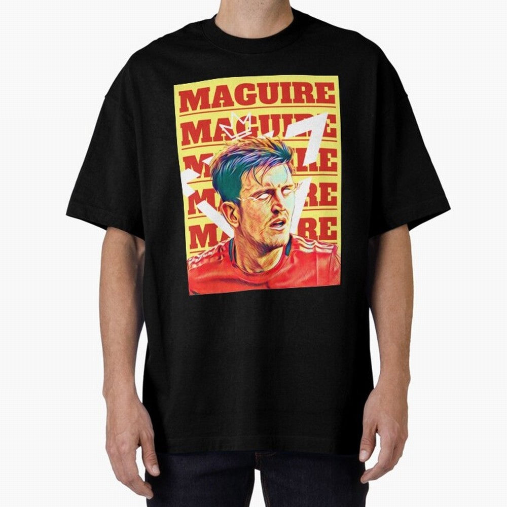 HARRY MAGUIRE, THE CAPTAIN Oversized T-Shirt Share the FIFA World Cup 2026 Journey through Mbappe Highlights, Portugal Pride, Tournament Hype, Historic Matchups, Family Viewing Parties and Global Sports Pride; Ideal for Fans Who Follow Messi,