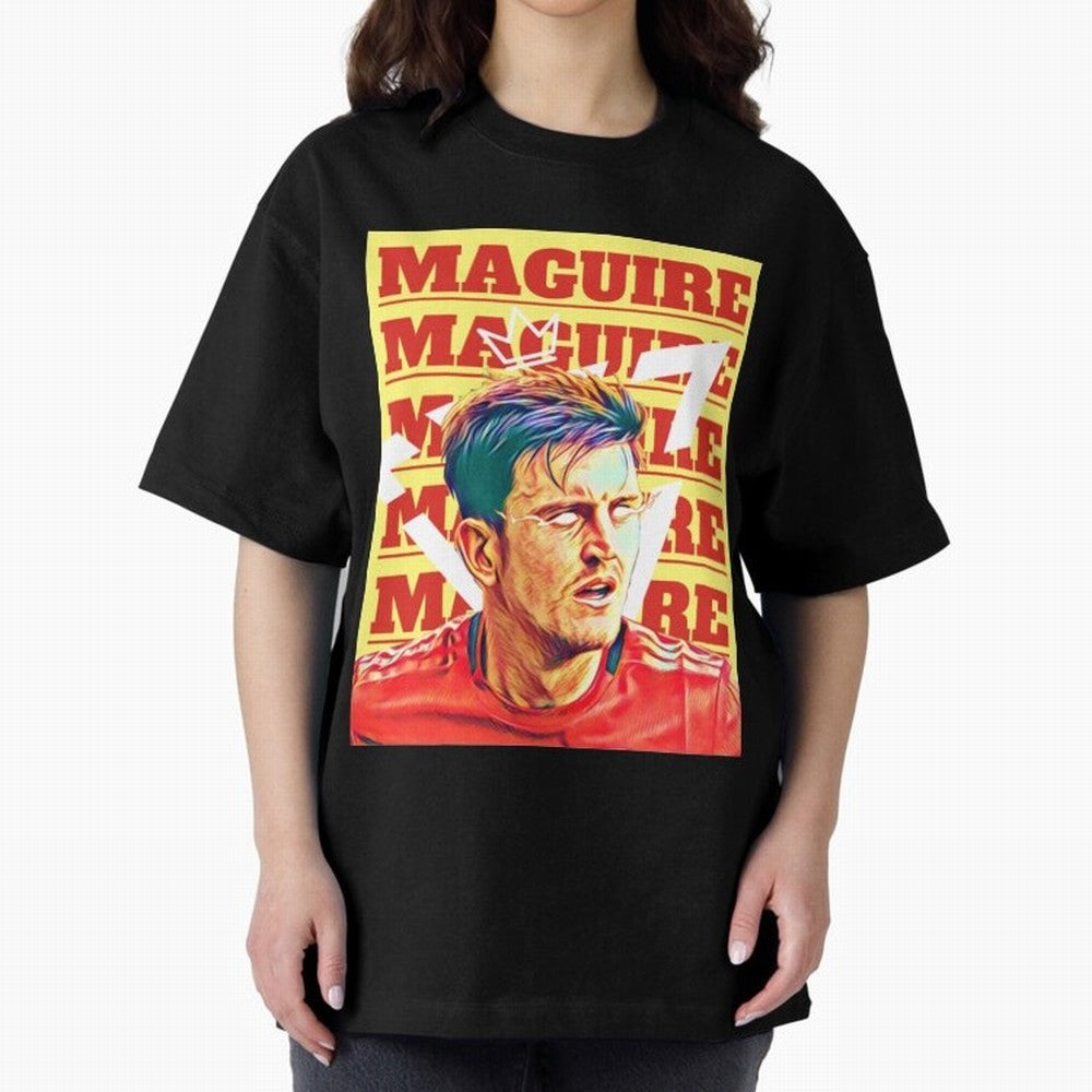 HARRY MAGUIRE, THE CAPTAIN Oversized T-Shirt Share the FIFA World Cup 2026 Journey through Mbappe Highlights, Portugal Pride, Tournament Hype, Historic Matchups, Family Viewing Parties and Global Sports Pride; Ideal for Fans Who Follow Messi,
