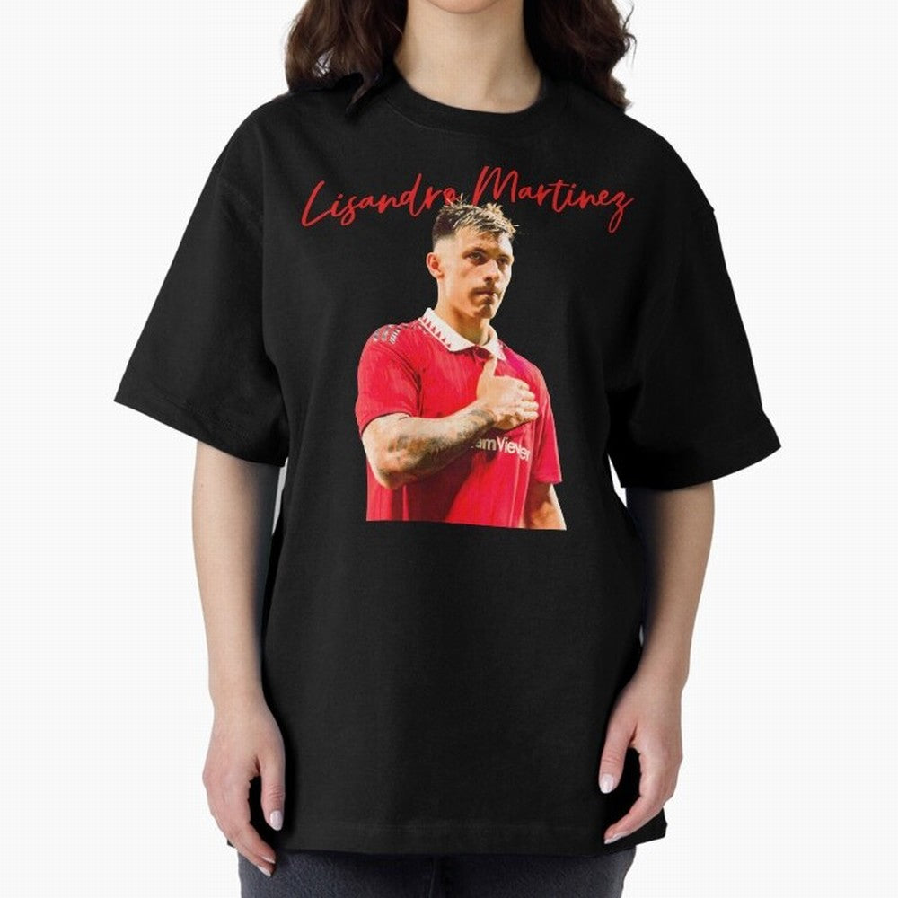 Lisandro Martinez Oversized T-Shirt Represent Global Football Passion for FIFA World Cup 2026 Group Stage, Centered on Haaland, Portugal, Tournament Hype, Historic Matchups, Family Viewing Parties and Global Sports Pride; Ideal for Fans Who Follow