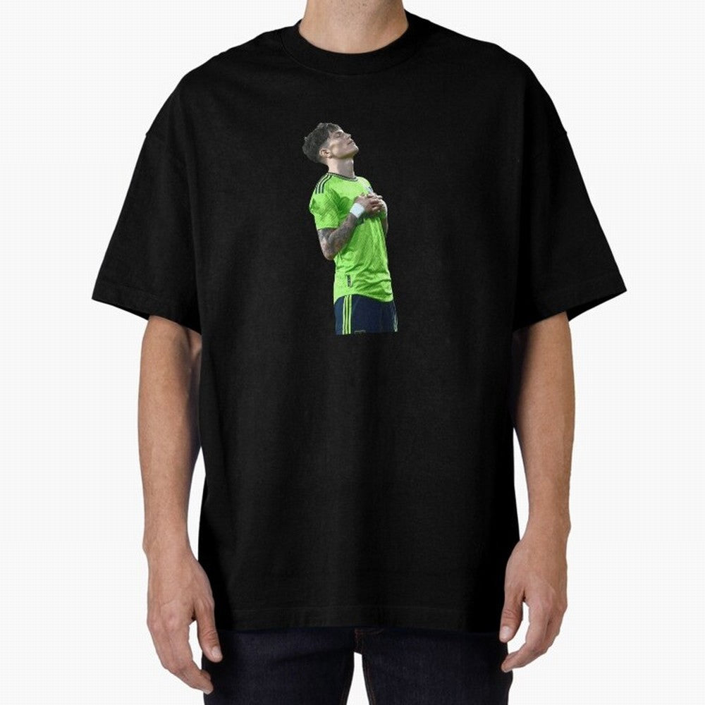 Alejandro Garnacho Oversized T-Shirt Make Game Day About FIFA World Cup 2026 for Fans of Cristiano Ronaldo, Haaland and CR7 and France and Portugal, Bringing Sports Nostalgia, International Competition, Famous Players and Unforgettable Victories;