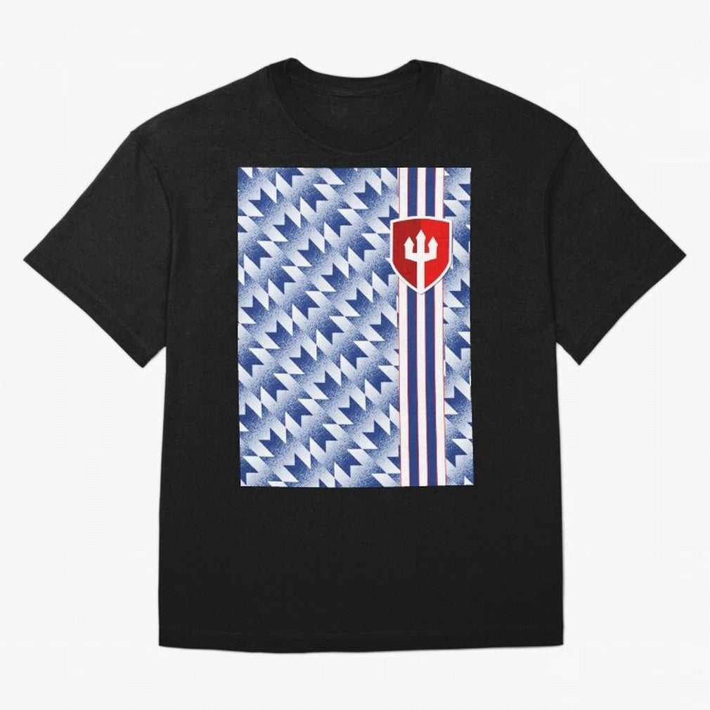 Manchester United 94 Away Jersey Pattern Oversized T-Shirt Back the Journey through FIFA World Cup 2026 USA Canada Mexico for Fans of Messi, CR7 and Mbappe and England, France and Netherlands, Bringing Soccer Culture, Superstar Moments, National