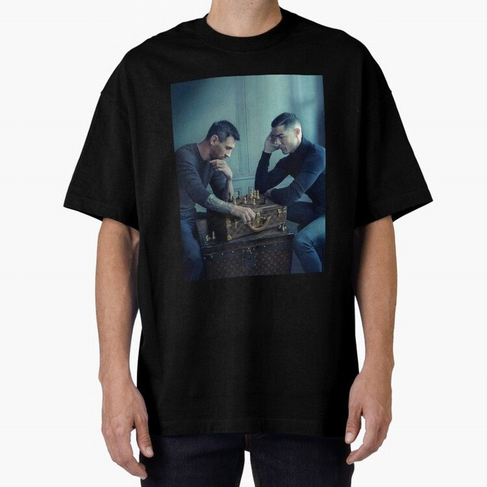 Messi and Ronaldo Chess Shirt, Vintage Lionel Messi Shirt, Lionel Messi Sweatshirt, Messi Hoodie, Retro Messi Hoodie Oversized T-Shirt Experience FIFA World Cup 2026 Group Stage Spirit, Made for Argentina and Brazil, Cristiano Ronaldo, Soccer