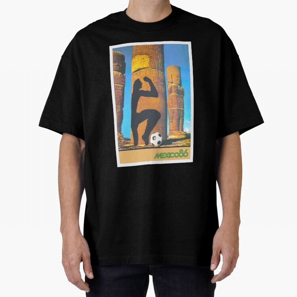 Mexico 86 Oversized T-Shirt Make Your Look Match the FIFA World Cup 2026 USA Canada Mexico Journey through Cristiano Ronaldo Highlights, England and Germany Pride, Vintage Soccer Flavor, Modern Football Stars, National Flags and Final Night