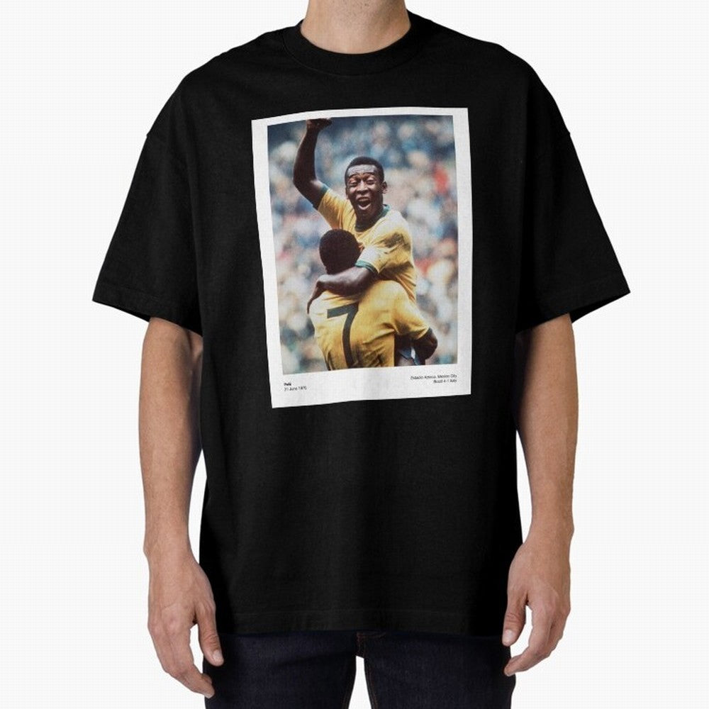 Pele Oversized T-Shirt Carry National Pride through FIFA World Cup 2026 USA Canada Mexico Spirit, Highlighting Germany, Neymar, Game Day Rituals, Football Legends, Country Pride and the Road to the Final; Great for Watch Parties, Sports Bars,