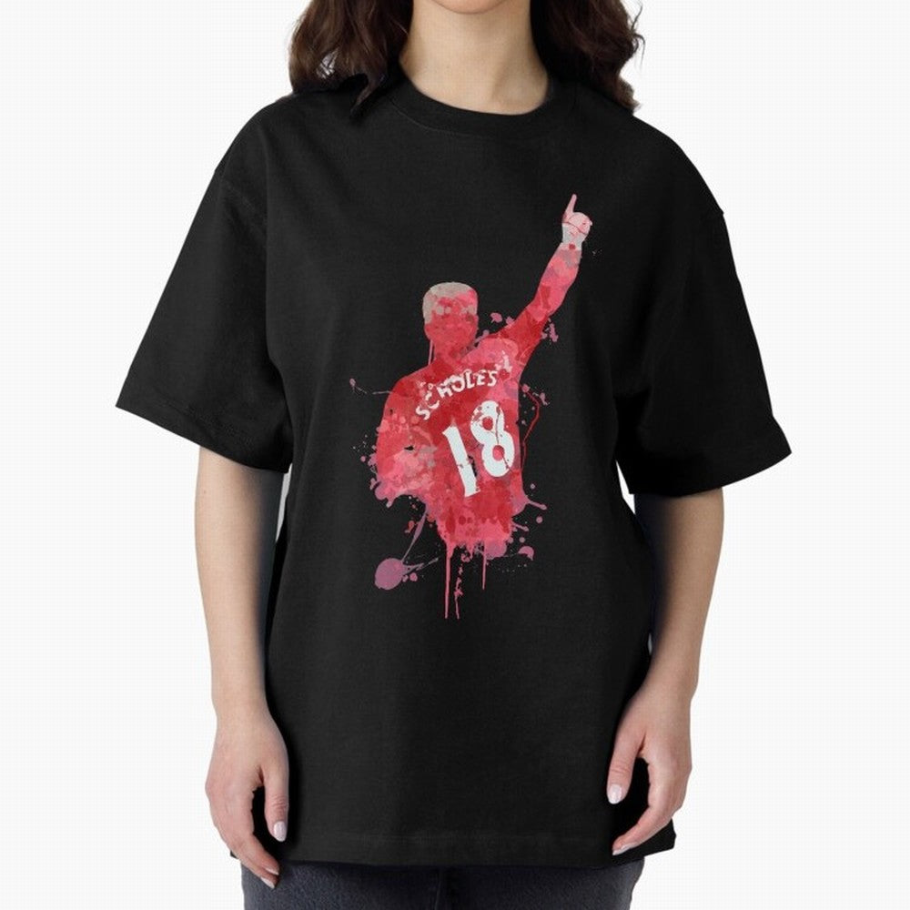Paul Scholes Manchester United Legend Art Oversized T-Shirt Honor FIFA World Cup 2026 USA Canada Mexico Spirit, Driven by England and Germany, Messi, Football History, Final Match Energy, Crowd Noise and Once in a Lifetime Moments; Perfect for