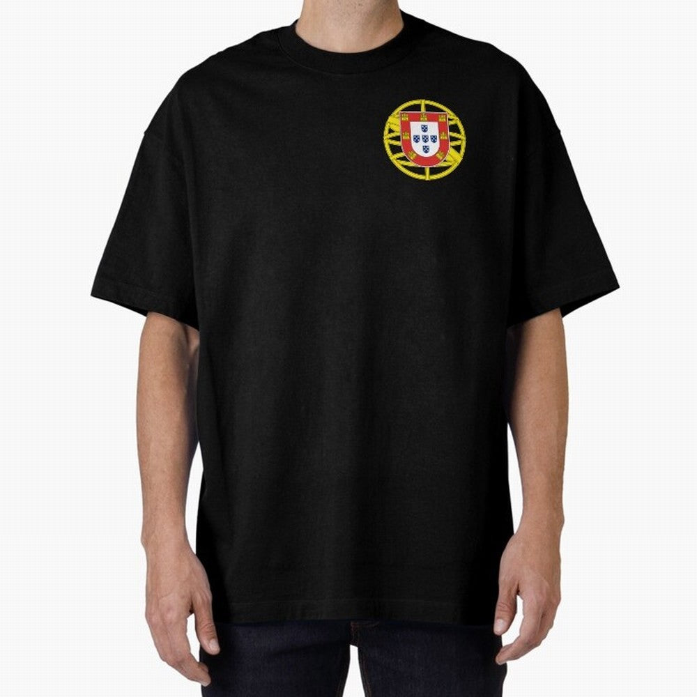 Portugal Coat of Arms Oversized T-Shirt Bring Champion Energy into FIFA World Cup 2026 USA Canada Mexico for Fans of CR7 and Argentina, Bringing Supporter Pride, Iconic Celebrations, Legendary Names and Global Match Day Energy; Ideal for Passionate