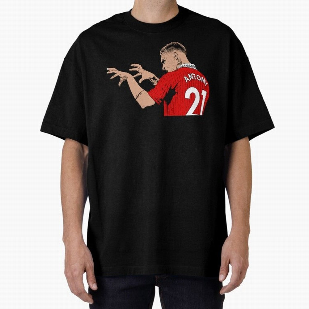 Antony Oversized T-Shirt Feel the Trophy Chase of the FIFA World Cup 2026 Journey through Haaland Highlights, Brazil Pride, Football Passion, Legendary Performances, Festival Vibes and Supporter Community; Ideal for Football Dads, Football Moms,