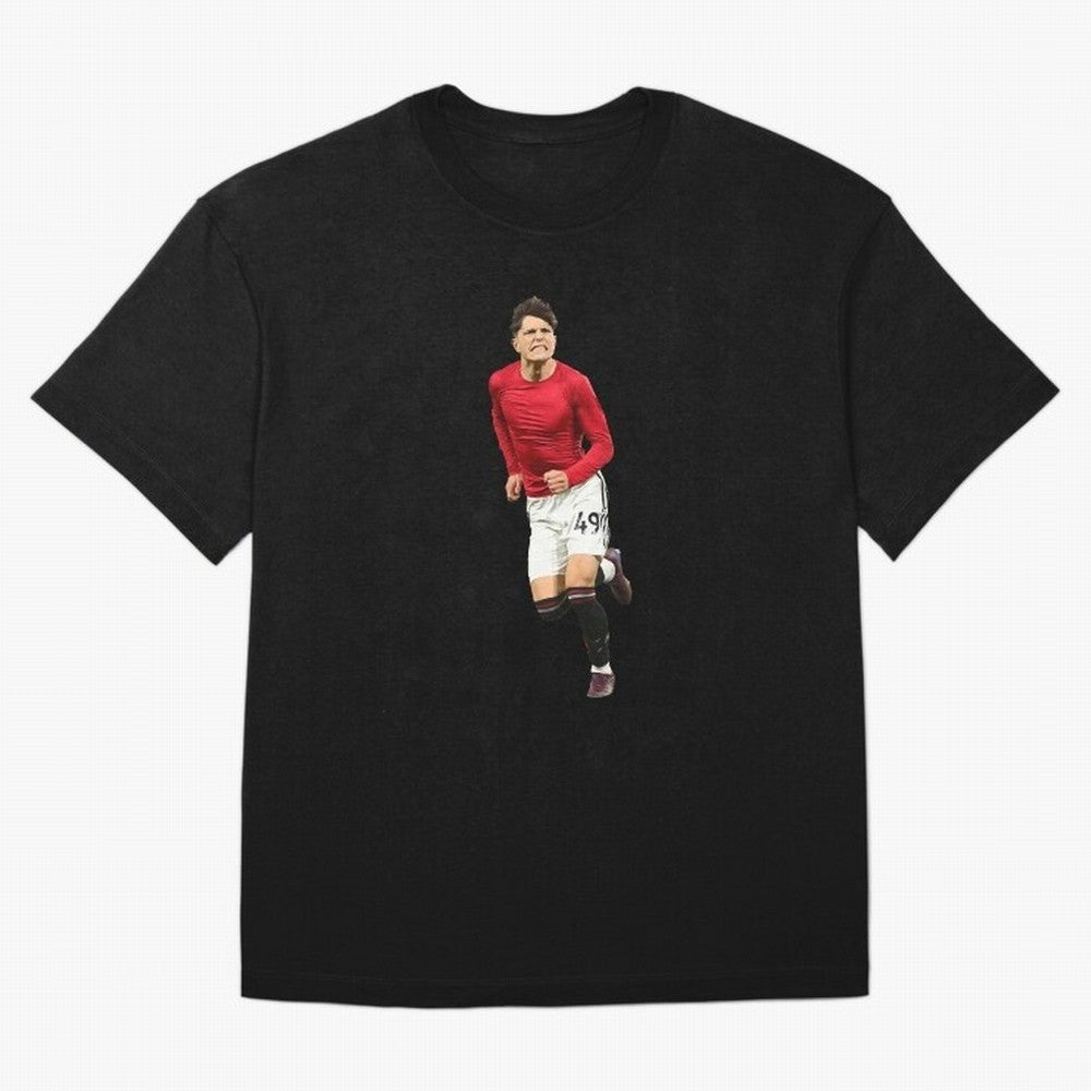 Alejandro Garnacho celebration Oversized T-Shirt Spotlight Global Football Passion for FIFA World Cup 2026 Group Stage, Featuring Haaland and Mbappe, Portugal, Spain and Germany, Football Passion, Legendary Performances, Festival Vibes and