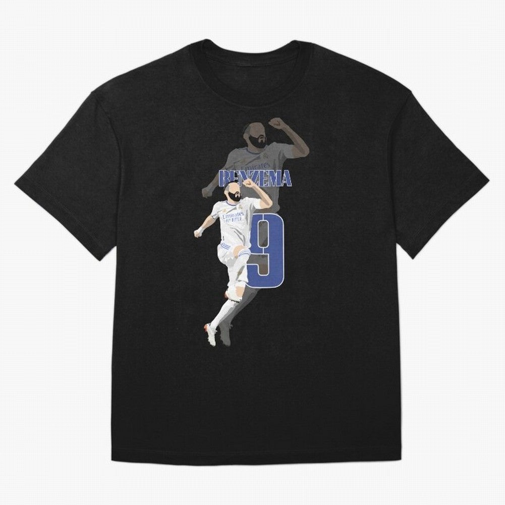 Karim Benzema 9 Oversized T-Shirt Celebrate Classic Football Spirit in FIFA World Cup 2026 USA Canada Mexico for Fans of CR7 and Messi and England, France and Netherlands, Bringing Stadium Chants, National Pride, Trophy Dreams and Unforgettable