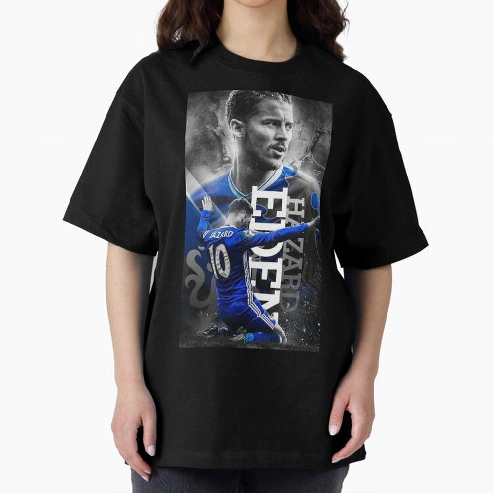 Eden Hazard Oversized T-Shirt Showcase the FIFA World Cup 2026 Group Stage Journey through Haaland and Mbappe Highlights, France and Portugal Pride, Champion Mindset, Group Stage Buzz, Knockout Tension and Passionate Fan Culture; Made for Die Hard