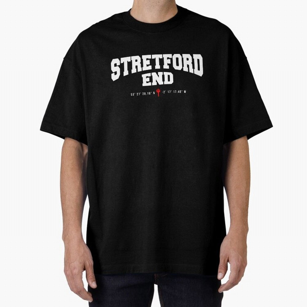 Stretford End - Manchester United Oversized T-Shirt Cheer through Every Moment of FIFA World Cup 2026 USA Canada Mexico for Fans of Neymar and Argentina, Bringing Match Day Excitement, Supporter Culture, Golden Goals and Global Football Passion;