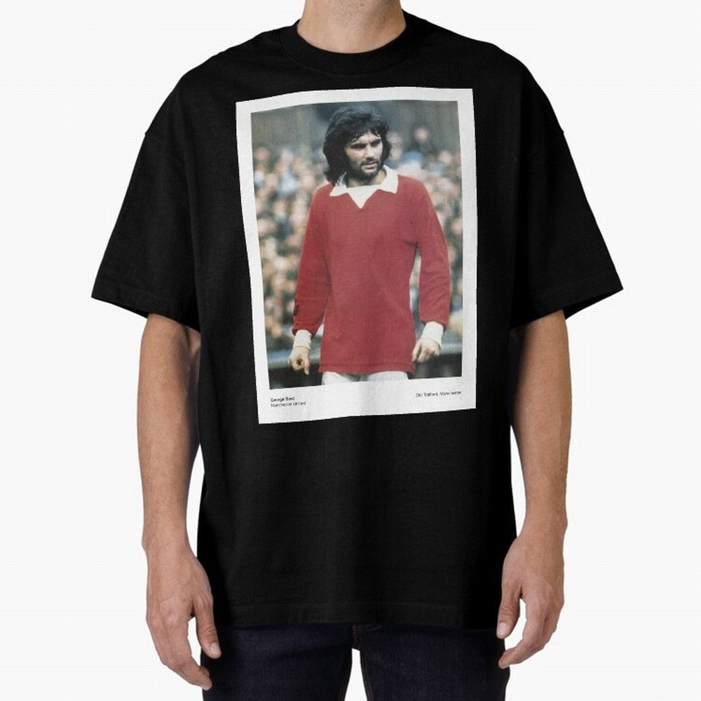 George Best - Manchester United Oversized T-Shirt Support the Legends of Global Football Passion for FIFA World Cup 2026 USA Canada Mexico, Capturing CR7 and Messi, Argentina, France and Brazil, Stadium Memories, Football Loyalty, International