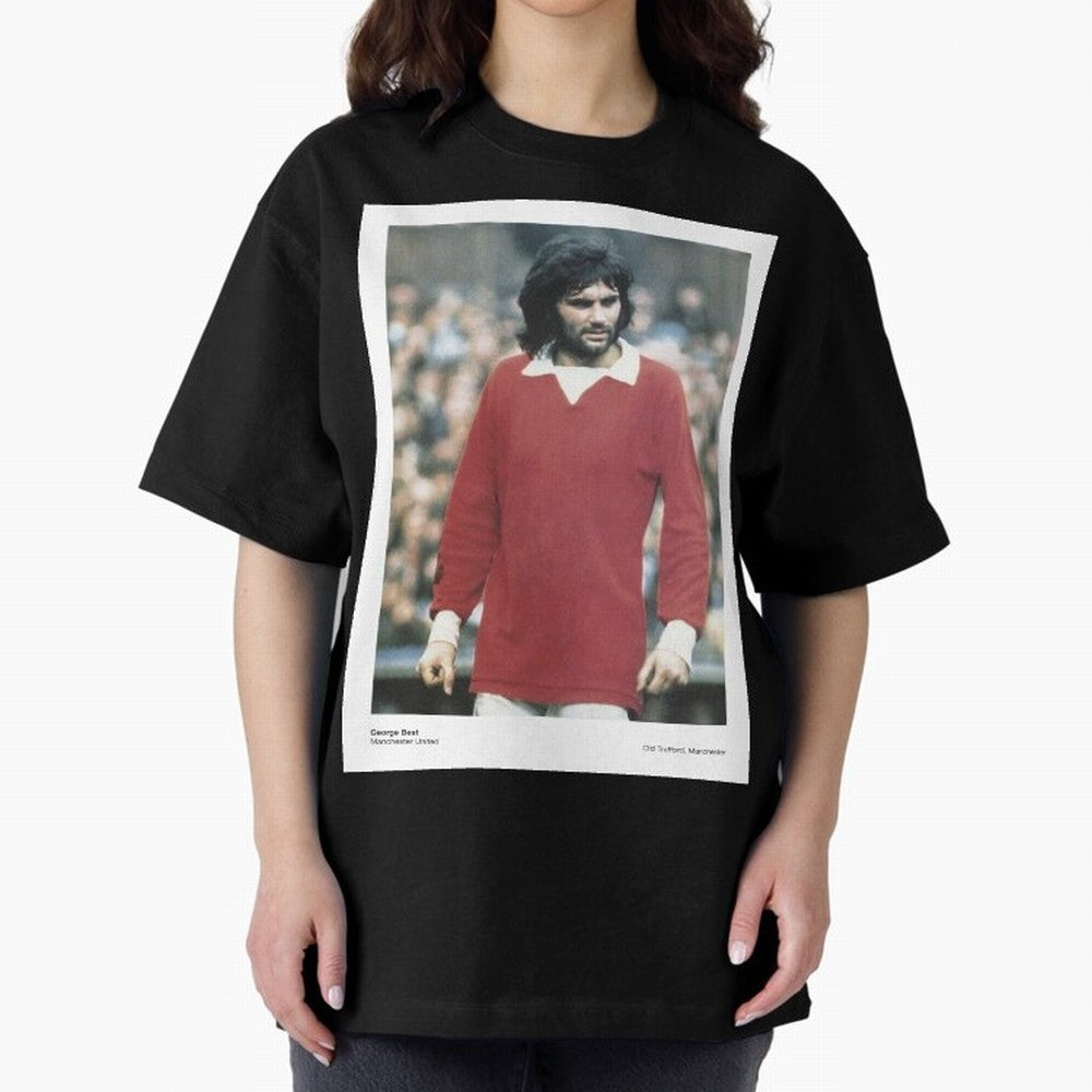 George Best - Manchester United Oversized T-Shirt Support the Legends of Global Football Passion for FIFA World Cup 2026 USA Canada Mexico, Capturing CR7 and Messi, Argentina, France and Brazil, Stadium Memories, Football Loyalty, International