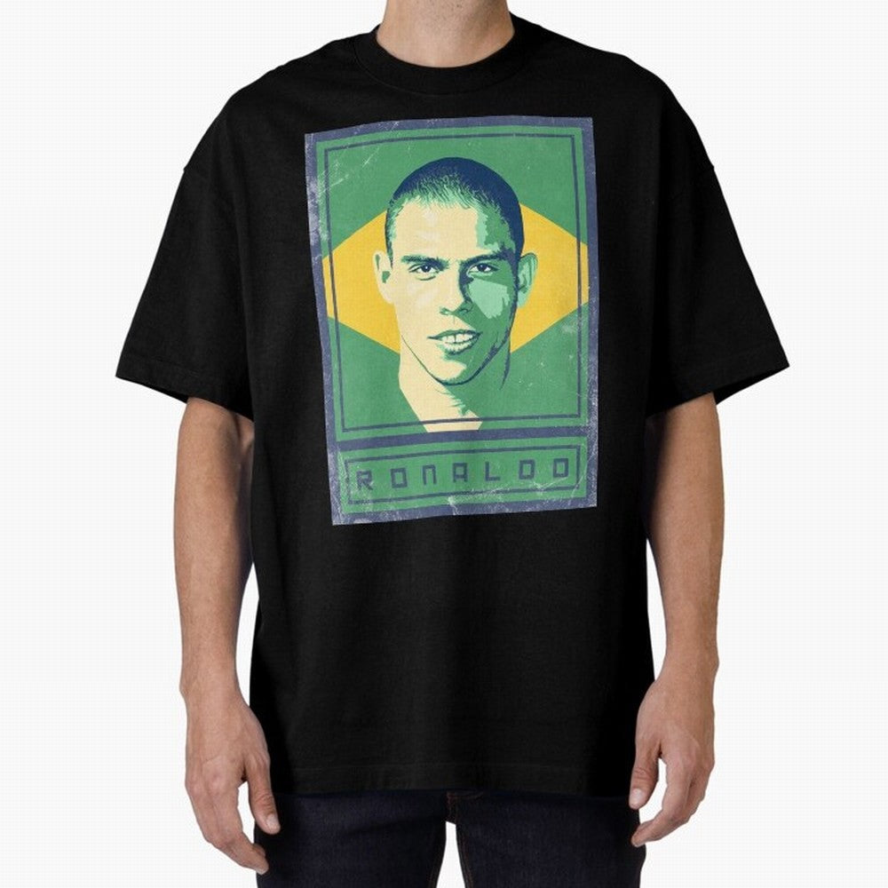Ronaldo Brasil Oversized T-Shirt Back Your Heroes with FIFA World Cup 2026 Inspired by Messi, CR7 and Mbappe, Portugal, Spain and Germany Energy, Global Supporter Spirit, Legendary Goals, National Colors and Tournament Celebration; Great for