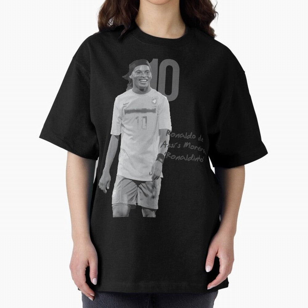 Ronaldo de Assis Moreira Ronaldinho Oversized T-Shirt Keep the Legacy of the FIFA World Cup 2026 USA Canada Mexico Journey through Mbappe Highlights, Argentina and Brazil Pride, Champion Mindset, Group Stage Buzz, Knockout Tension and Passionate