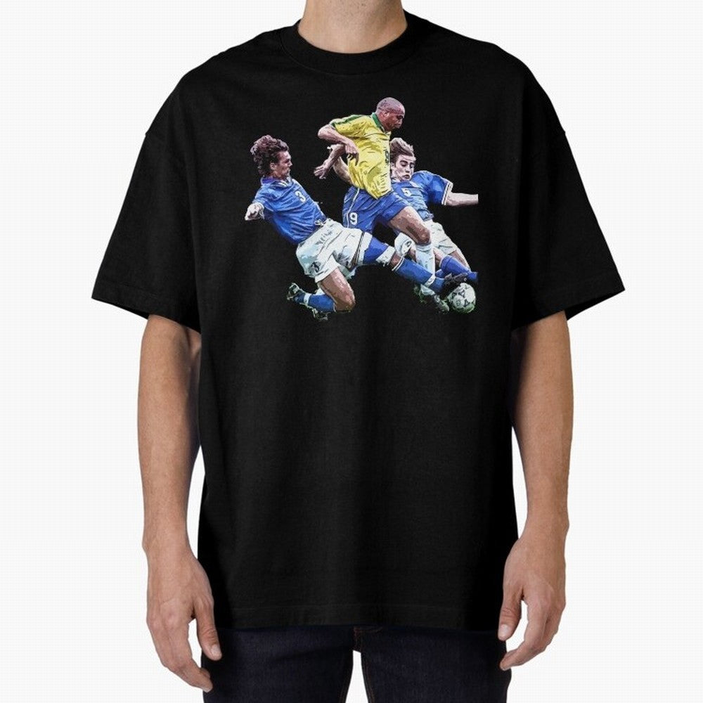 Ronaldo vs Maldini & Cannavaro Oversized T-Shirt Discover FIFA World Cup 2026 USA Canada Mexico with Neymar, Haaland and Cristiano Ronaldo, Argentina, France and Brazil Energy, Tournament Hype, Historic Matchups, Family Viewing Parties and Global