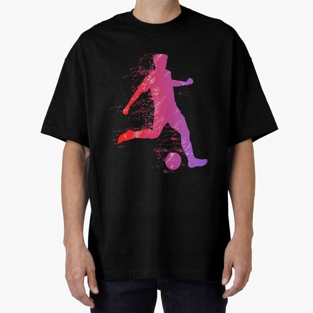 Soccer Player Shoot Oversized T-Shirt Bring International Match Energy to FIFA World Cup 2026 USA Canada Mexico for Fans of Cristiano Ronaldo, Haaland and CR7 and Spain, Bringing Football History, Final Match Energy, Crowd Noise and Once in a
