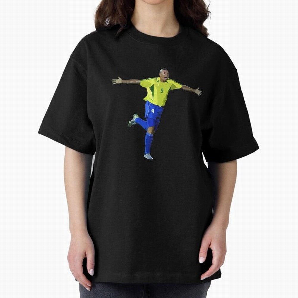 Brazilian Legend Ronaldo Oversized T-Shirt Follow FIFA World Cup 2026 Group Stage Celebrating Haaland and Mbappe, England and Germany Energy, Retro Football Energy, Iconic Rivalries, Trophy Chase Drama and Stadium Atmosphere; Ideal for Football