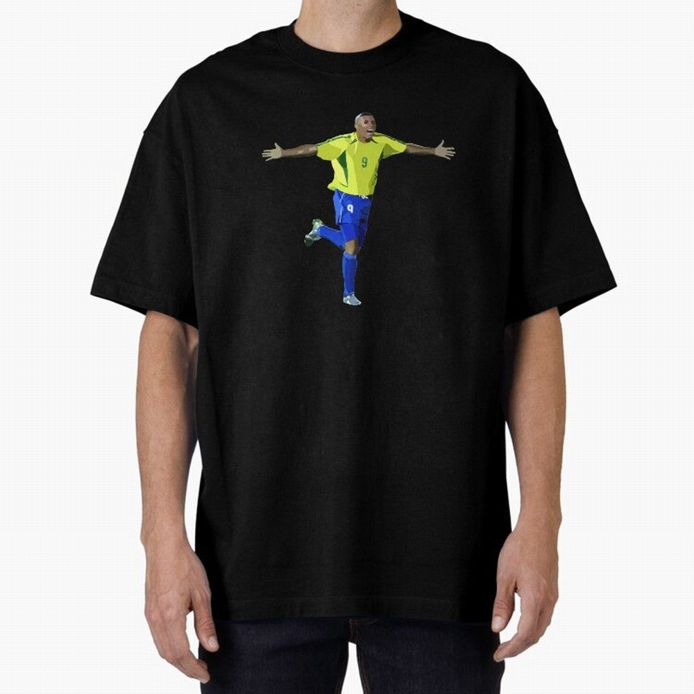 Brazilian Legend Ronaldo Oversized T-Shirt Follow FIFA World Cup 2026 Group Stage Celebrating Haaland and Mbappe, England and Germany Energy, Retro Football Energy, Iconic Rivalries, Trophy Chase Drama and Stadium Atmosphere; Ideal for Football