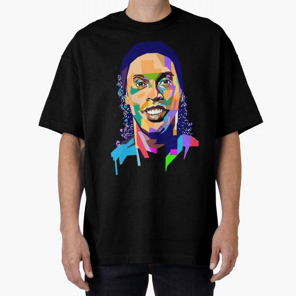 Ronaldinho Oversized T-Shirt Get Ready for FIFA World Cup 2026 for Fans of Haaland and Mbappe and Argentina and Brazil, Bringing Classic Soccer Heritage, Championship Pressure, Fan Loyalty and International Pride; Ideal for Passionate Fans Who Love
