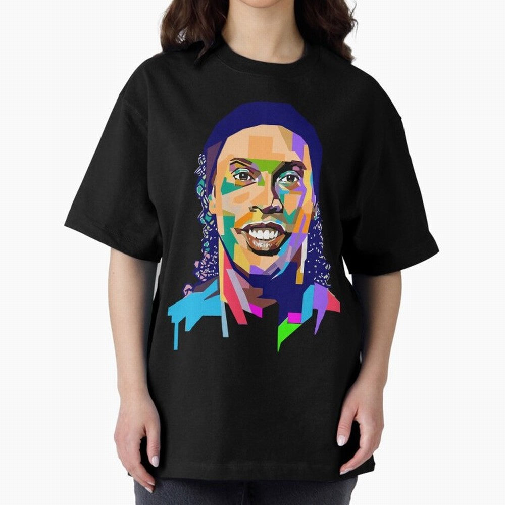 Ronaldinho Oversized T-Shirt Get Ready for FIFA World Cup 2026 for Fans of Haaland and Mbappe and Argentina and Brazil, Bringing Classic Soccer Heritage, Championship Pressure, Fan Loyalty and International Pride; Ideal for Passionate Fans Who Love