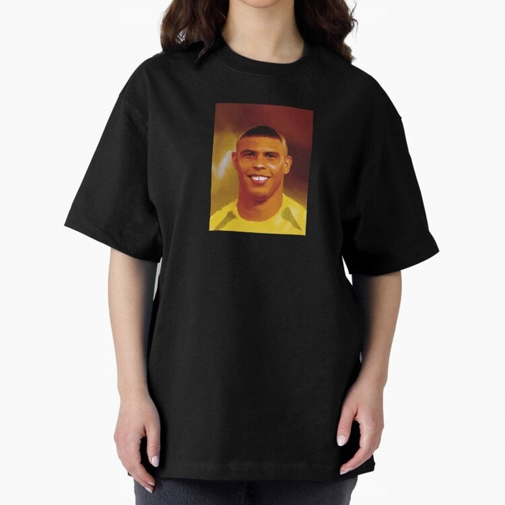 Ronaldo Nazario Digital Painting Oversized T-Shirt Bring Stadium Energy to FIFA World Cup 2026 for Fans of Haaland and Mbappe and Argentina, Bringing Tournament Hype, Historic Matchups, Family Viewing Parties and Global Sports Pride; Made for
