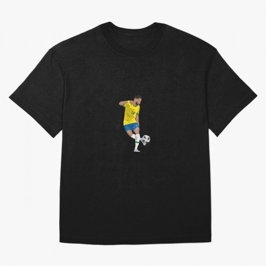 Neymar JR Minimalist Oversized T-Shirt Relive Legendary Nights from Global Football Passion for FIFA World Cup 2026 USA Canada Mexico, with Haaland, Argentina, France and Brazil, Supporter Pride, Iconic Celebrations, Legendary Names and Global