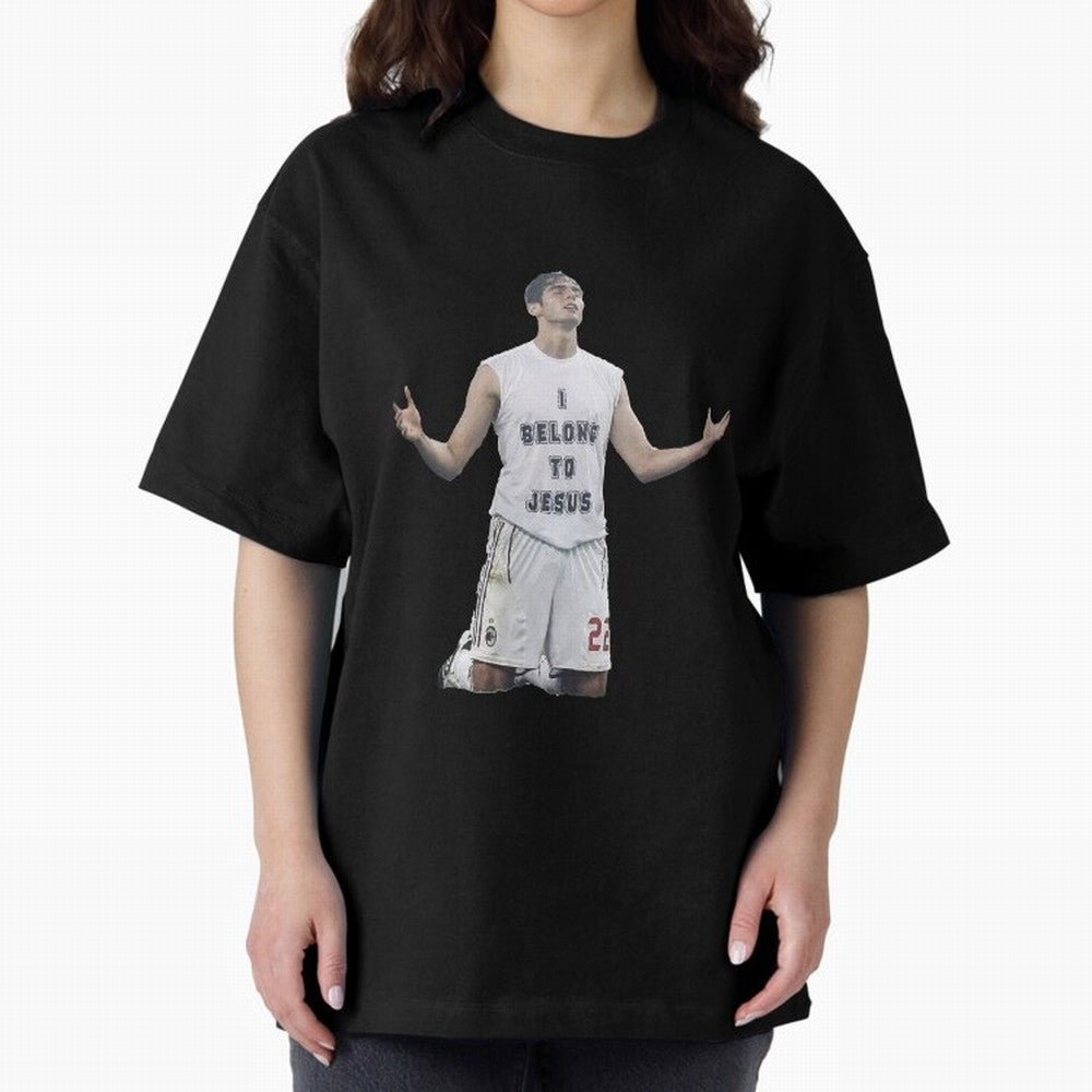 Ricardo Kaka wearing  I belong to Jesus  t-shirt sticker for football lovers Oversized T-Shirt Turn Up for Match Day Hype around FIFA World Cup 2026 Group Stage, Messi, Spain, Tournament Hype, Historic Matchups, Family Viewing Parties and Global
