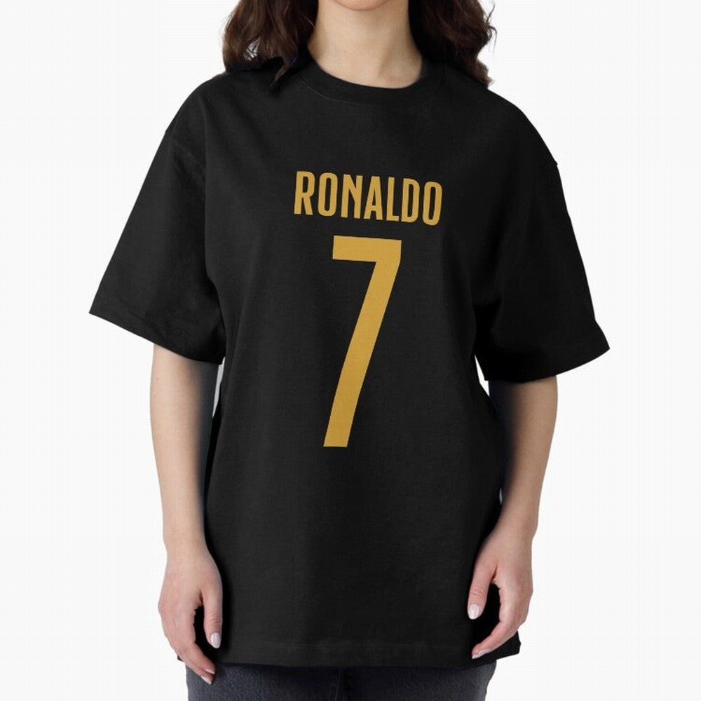 Christiano Ronaldo Portugal Jersey 2023 Oversized T-Shirt Bring Supporter Culture to the FIFA World Cup 2026 USA Canada Mexico Journey through Neymar Highlights, Argentina, France and Brazil Pride, Match Day Excitement, Supporter Culture, Golden