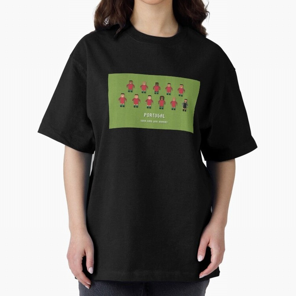 Portugal Euro 2016 Winning Squad Oversized T-Shirt Showcase the FIFA World Cup 2026 Group Stage Journey through Haaland and Mbappe Highlights, Brazil, Portugal and Argentina Pride, Stadium Chants, National Pride, Trophy Dreams and Unforgettable