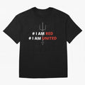 I am red, I am United Oversized T-Shirt Join FIFA World Cup 2026 Group Stage Highlighting Messi, Portugal, Spain and Germany Energy, Fan Favorite Moments, National Team Passion, Big Match Drama and Soccer History; Perfect for Supporters Who Want